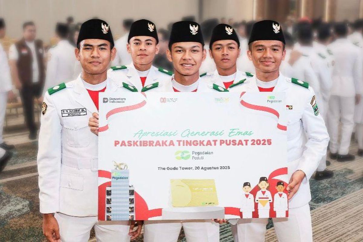 Pegadaian memberikan apresiasi kepada 76 anggota Pasukan Pengibar Bendera Pusaka (Paskibraka) Nasional yang berhasil mengemban tugas pada Upacara Peringatan Hari Ulang Tahun (HUT) ke-80 Republik Indonesia di Istana Merdeka. 
