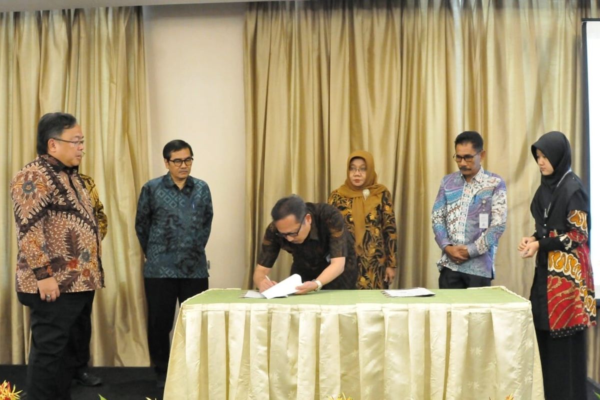 Menristek Bambang saat pengumuman Pendanaan Penelitian PTNBH dan penandatanganan kontrak Penelitian dan Pengabdian Masyarakat tahun 2020 di Jakarta (26/2/2020).