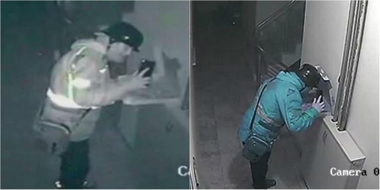 Rekaman CCTV memperlihatkan ketika pria bernama Burak S meludahi pizza pelanggannya di kota Eskisehir pada 2017. Burak kini terancam dipenjara selama 18 tahun.