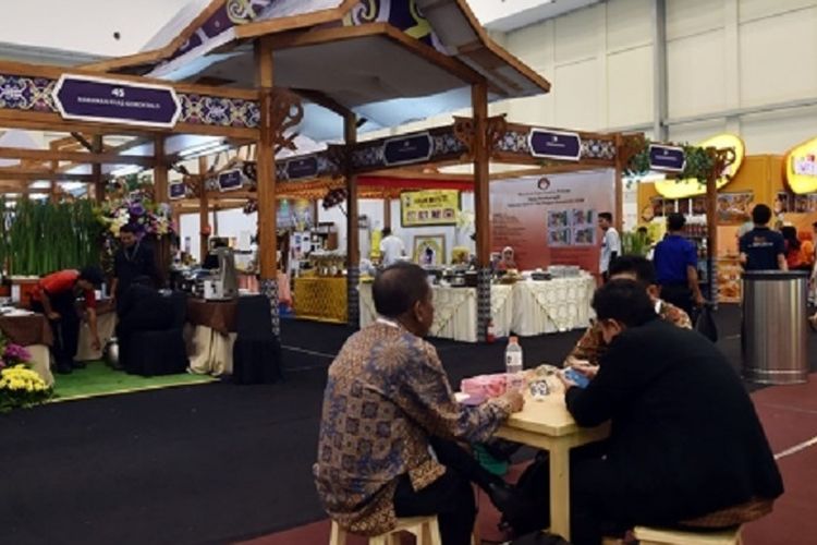 Suasana di pameran kuliner dan pangan nusantara di Trade Expo Indonesia (TEI) 2018, Rabu (25/10/2018)