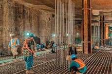 Intip Progress Pekerjaan Stasiun MRT Monas dan Thamrin