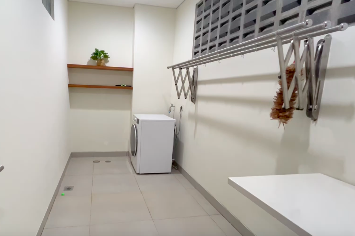 Ruang cuci dan jemur baju apartemen Paspampres di Ibu Kota Nusantara (IKN)