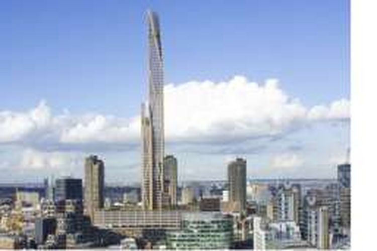 Jika selesai dibangun, struktur kayu setinggi 300 meter ini akan menjadi yang paling tinggi di dunia dari jenisnya dan kedua tertinggi di London setelah The Shard.