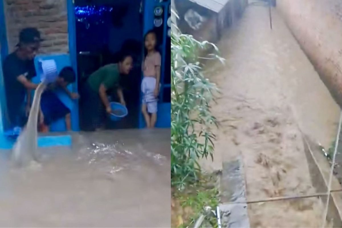 2 Jam Diguyur Hujan, Bandar Lampung Dikepung Banjir