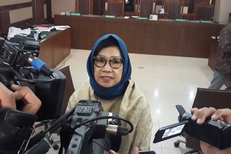 Mantan Direktur Utama PT Pertamina Persero, Karen Agustiawan di Pengadilan Tipikor Jakarta, Kamis (14/3/2019).