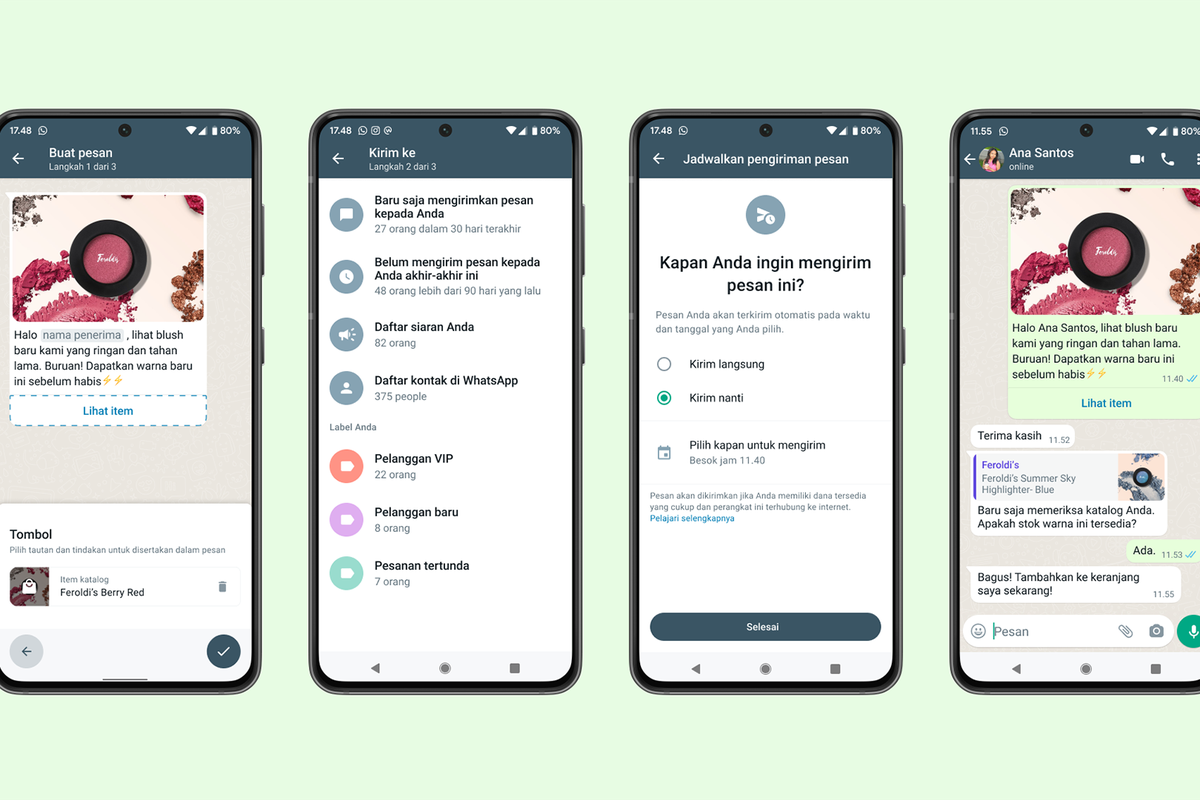 Fitur baru WhatsApp buat pelaku usaha jangkau lebih banyak pelanggan dengan cepat
