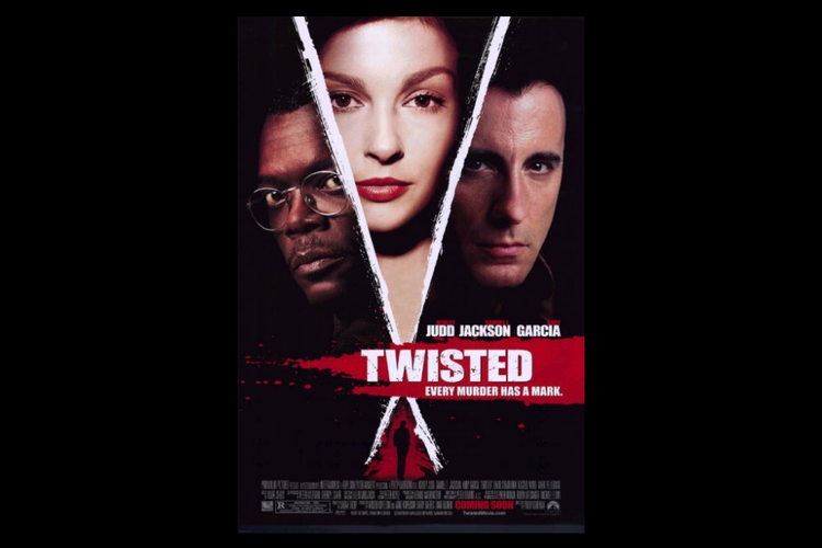 Samuel L. Jackson, Ashley Judd, dan Andy Garcia dalam film psikologi thriller Twisted (2004).