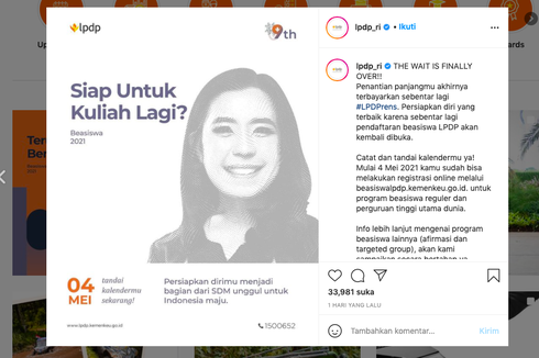 Beasiswa LPDP 2021: Jadwal, Syarat, dan Cara Pendaftarannya