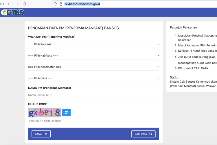 Ilustrasi cara cek penerima bansos PKH 2025 tahap 3 via cekbansos.kemensos.go.id.