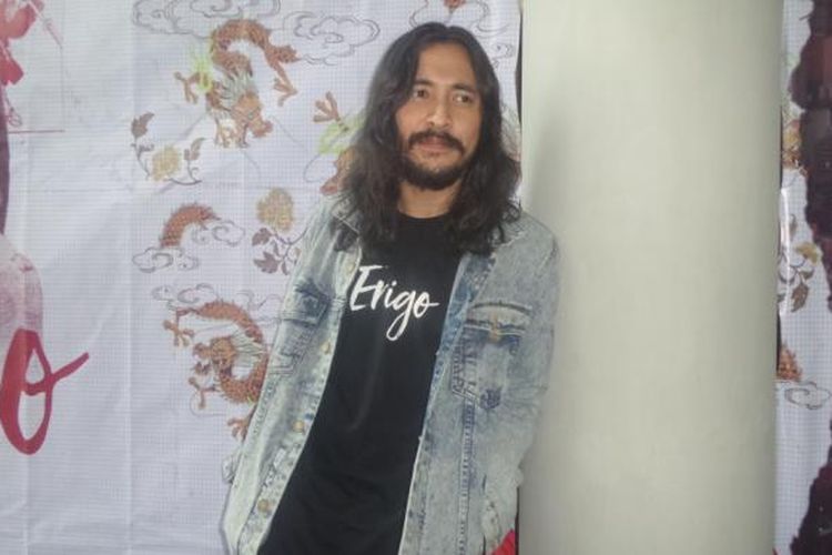 Marcello Tahitoe diabadikan usai peluncuran koleksi terbaru Erigo di Artotel, Jakarta Pusat, Senin (20/2/2017).