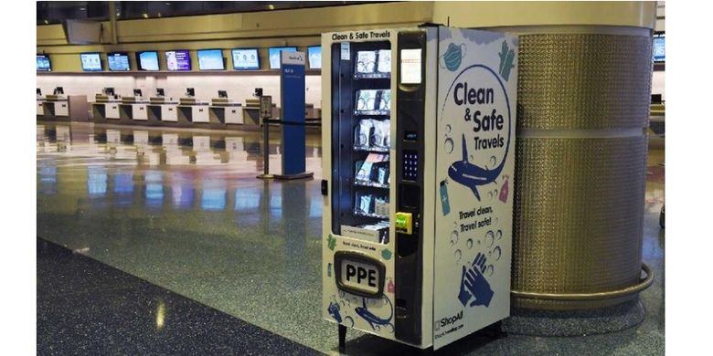 Vending Machine di Las Vegas, AS menjual masker