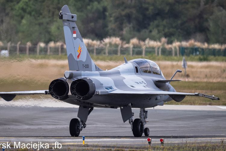 Pesawat tempur Dassault Rafale pertama TNI-AU registrasi T-0301 di pabrik Dassault Aviation di Bordeaux-Mérignac, Perancis.