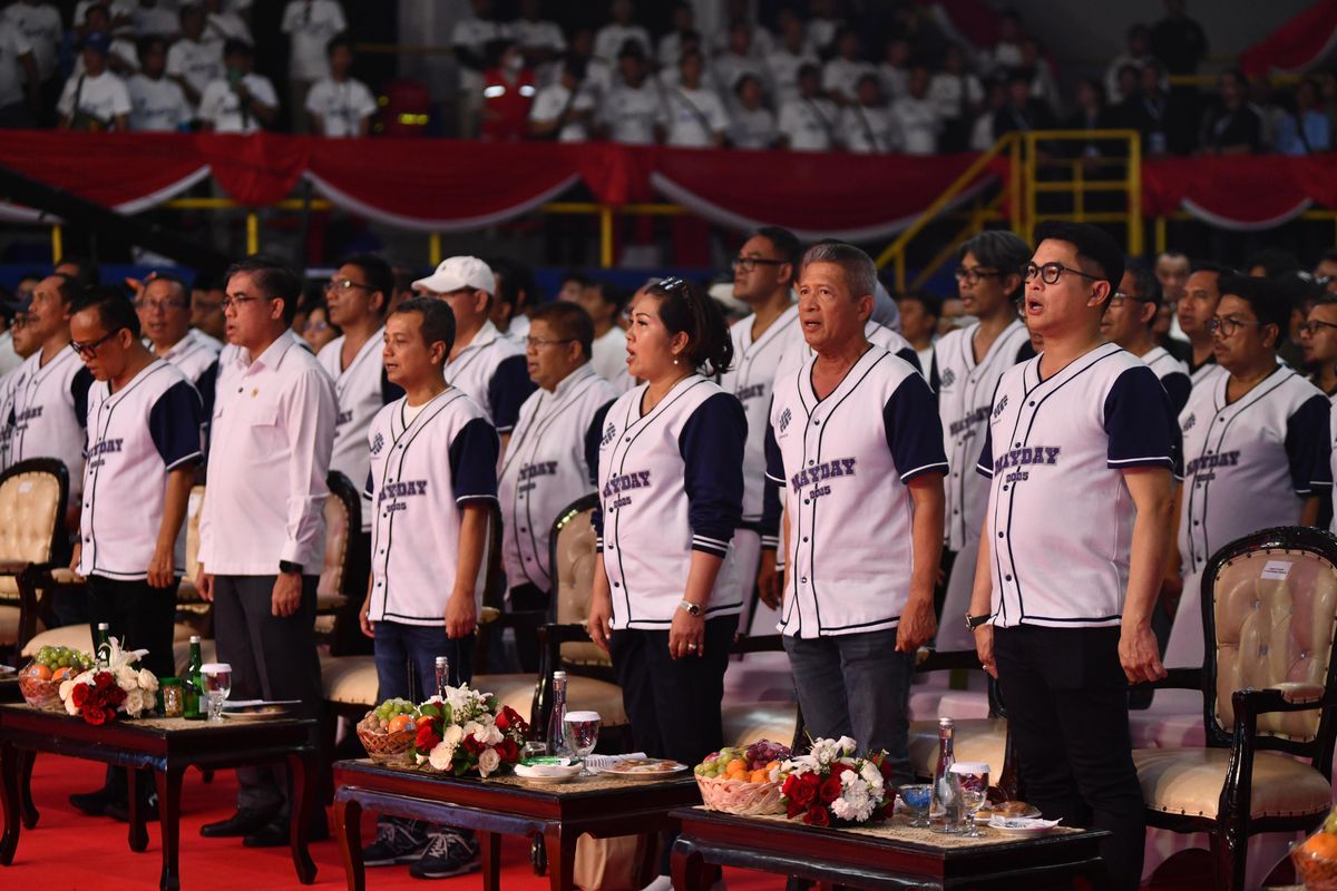 PT Pertamina (Persero) turut ambil bagian dalam puncak perayaan Hari Buruh Internasional (May Day) 2025. Kegiatan ini berlangsung di Pertamina Arena, Simprug, Jakarta, Kamis (1/5/2025).&nbsp;