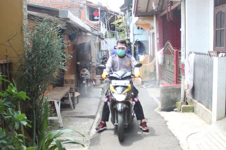 Modifikasi Honda Beat ala Water Cannon cegah virus corona