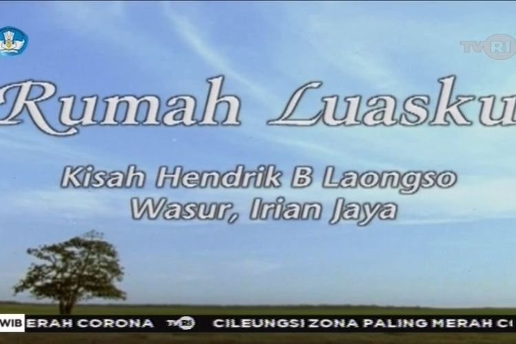 Tangkapan layar Belajar dari Rumah TVRI 10 Juni 2020 Kelas 4-6 SD tentang Anak Seribu Pulau: Merauke, Papua.