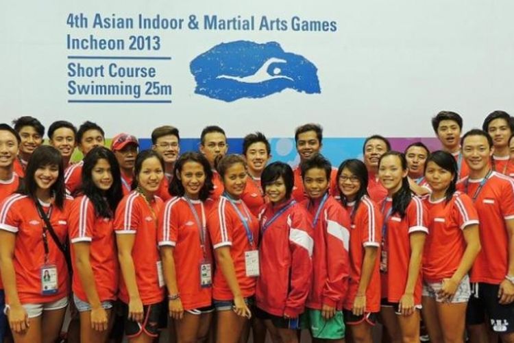 TIm renang Indonesia ke AIMAG 2013 di Incheon, Korea yang juga merupakan tim bayangan SEA Games Myanmar