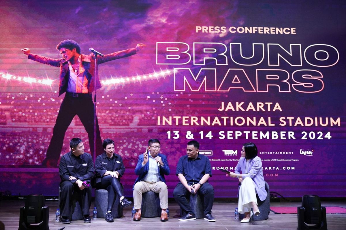 PT Bank Mandiri (Persero) Tbk atau BMRI resmi ditunjuk sebagai official banking partner konser Bruno Mars yang akan digelar di Jakarta International Stadium (JIS), pada 13 dan 14 September 2024. 