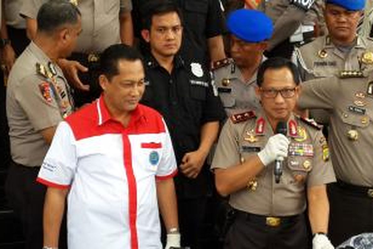 Kepala BNN Komisaris Jenderal Budi Waseso dan Kepala Polda Metro Jaya Inspektur Jenderal Tito Karnavian