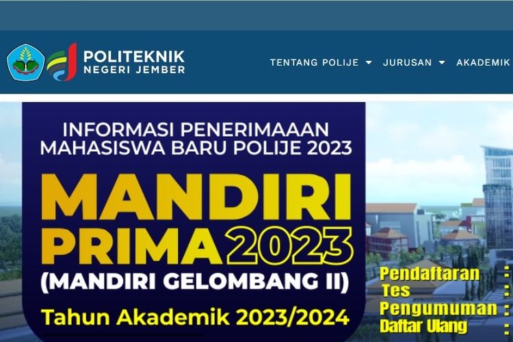 Informasi Seleksi Mandiri Polije 2023.