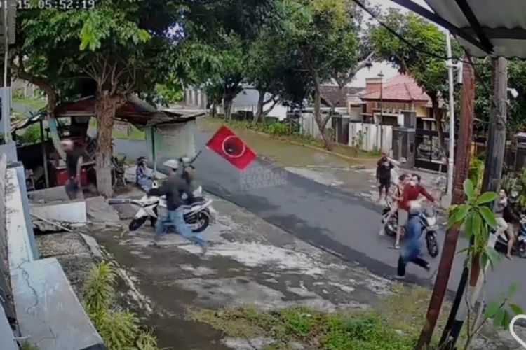 Aksi penyerangan sekelompok orang di Jalan Cinde Raya Kota Semarang