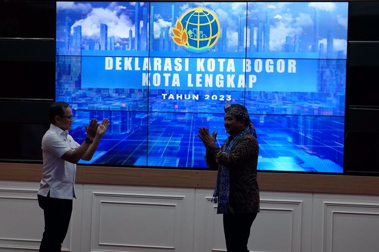 Deklarasi Kota Bogor menjadi Kota Lengkap di Kantor Walikota Bogor pada Rabu (27/9/2023).