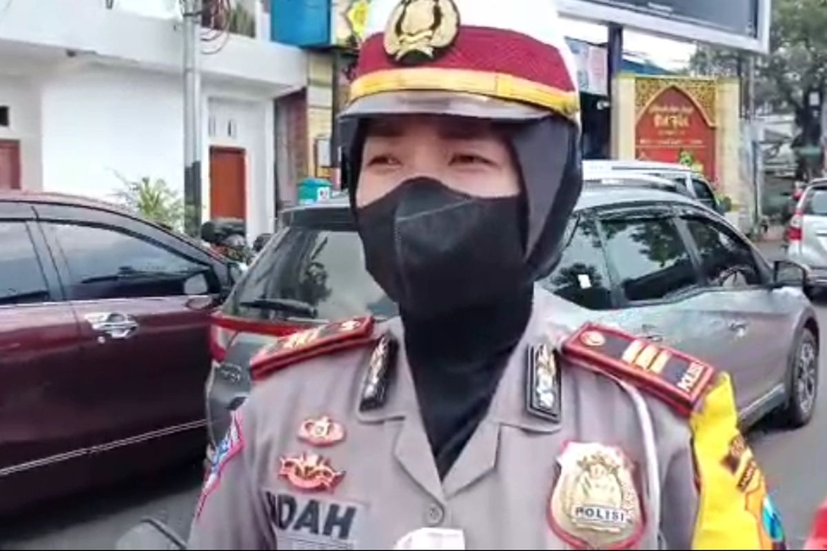 Kasatlantas Polres Batu, AKP Indah Citra Fitriani beberapa bulan lalu saat ditemui dalam rangka pengamanan lalu lintas arus mudik di Kota Batu. 