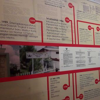 Tampilan Rumah Informasi Sejarah (RIS) Kota Metro yang berdiri di situs cagar budaya, Dokterswoning.