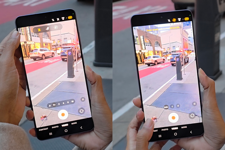 Horizontal Lock bekerja dengan mengunci sumbu horizon/horizontal pada video. Artinya, ketika pengguna menggerakkan ponsel ke kanan atau kiri, bahkan memutarnya secara ekstrem, hasil video tidak akan ikut miring atau terbalik. Garis horizon tetap stabil dan tegak.
