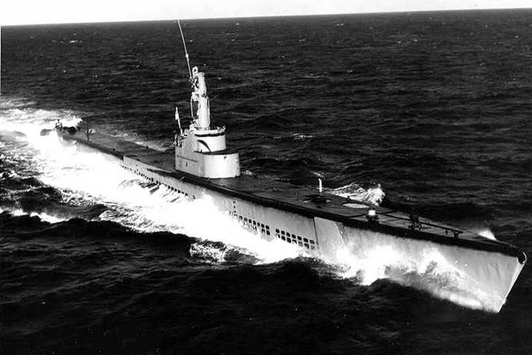 Kapal selam USS Queenfish yang menenggelamkan kapal Awa Maru milik Jepang di Selat Taiwan pada 1945.