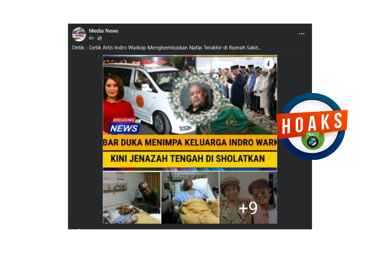 Hoaks, Indro Warkop meninggal dunia pada Jumat (2/5/2025).