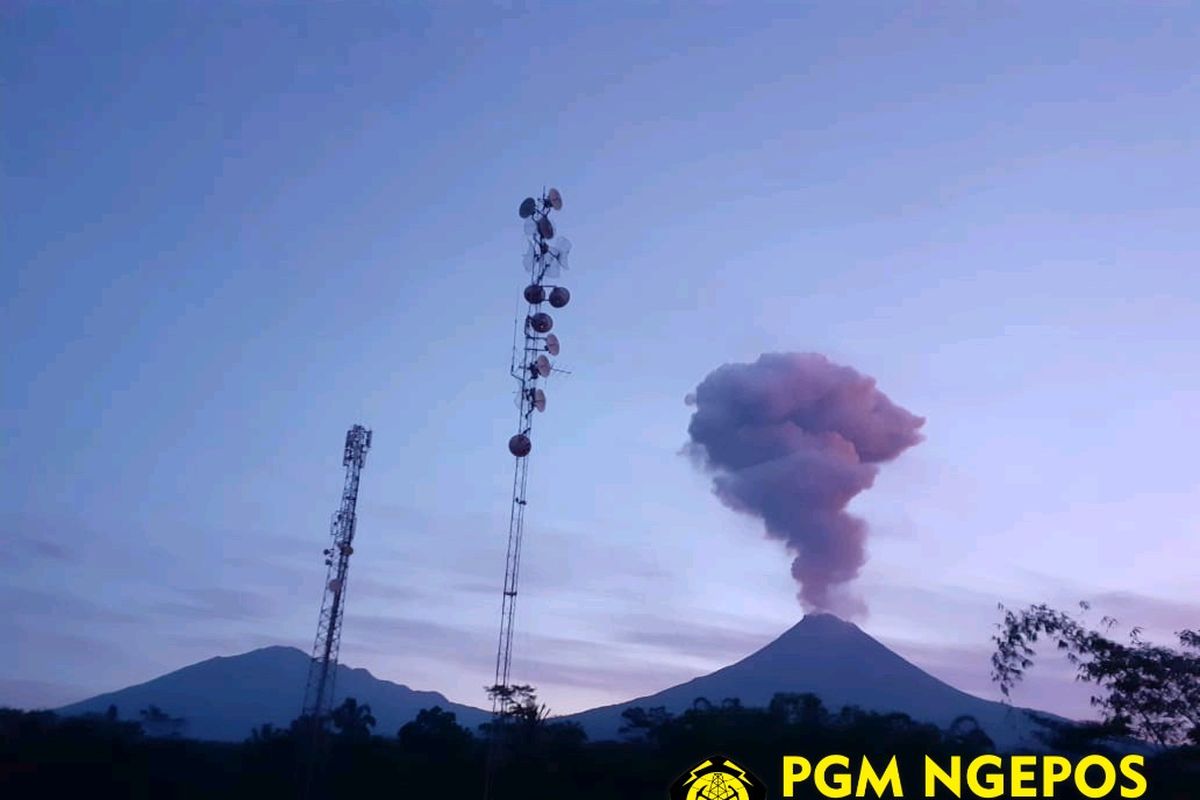 Erupsi Merapi hari ini Kamis (13/02/2020)