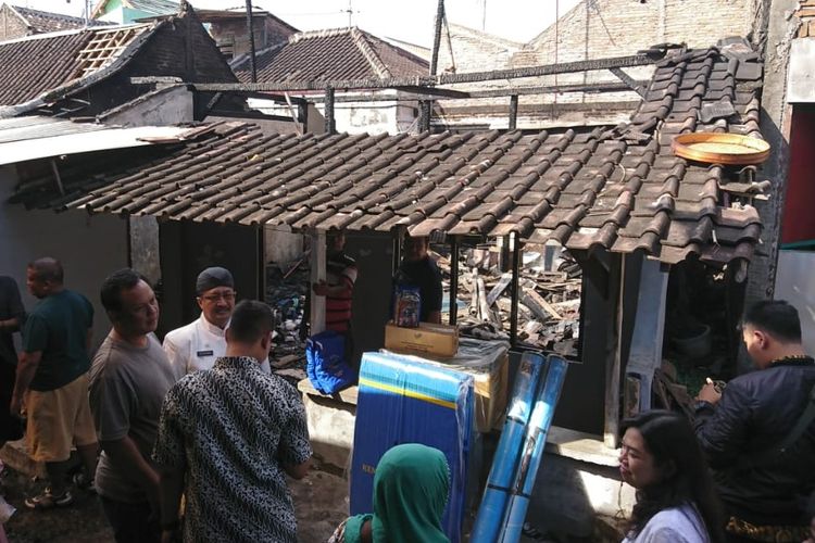 Rumah milik Sumarno Kartiko yang terbakar, Kamis (13/6/2019) sekitar pukul 03.30 WIB. 