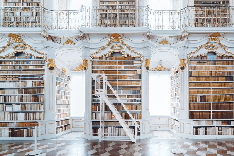 Perpustakaan di dalam Biara Admont, Austria