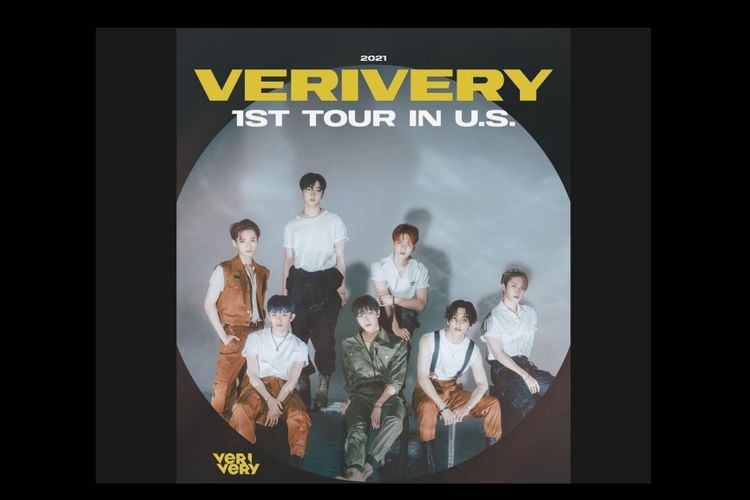 Poster tur konser grup Kpop VERIVERY di AS.