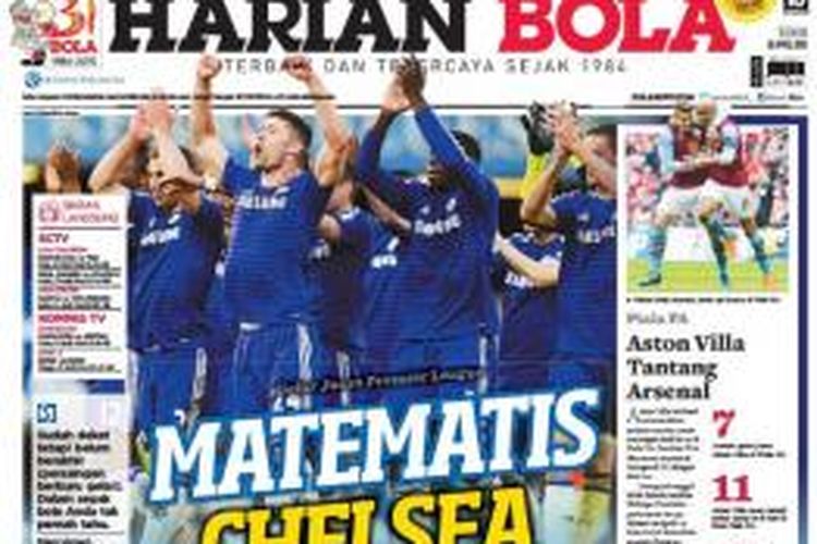 Sampul Harian BOLA edisi Senin (20/4/2015).