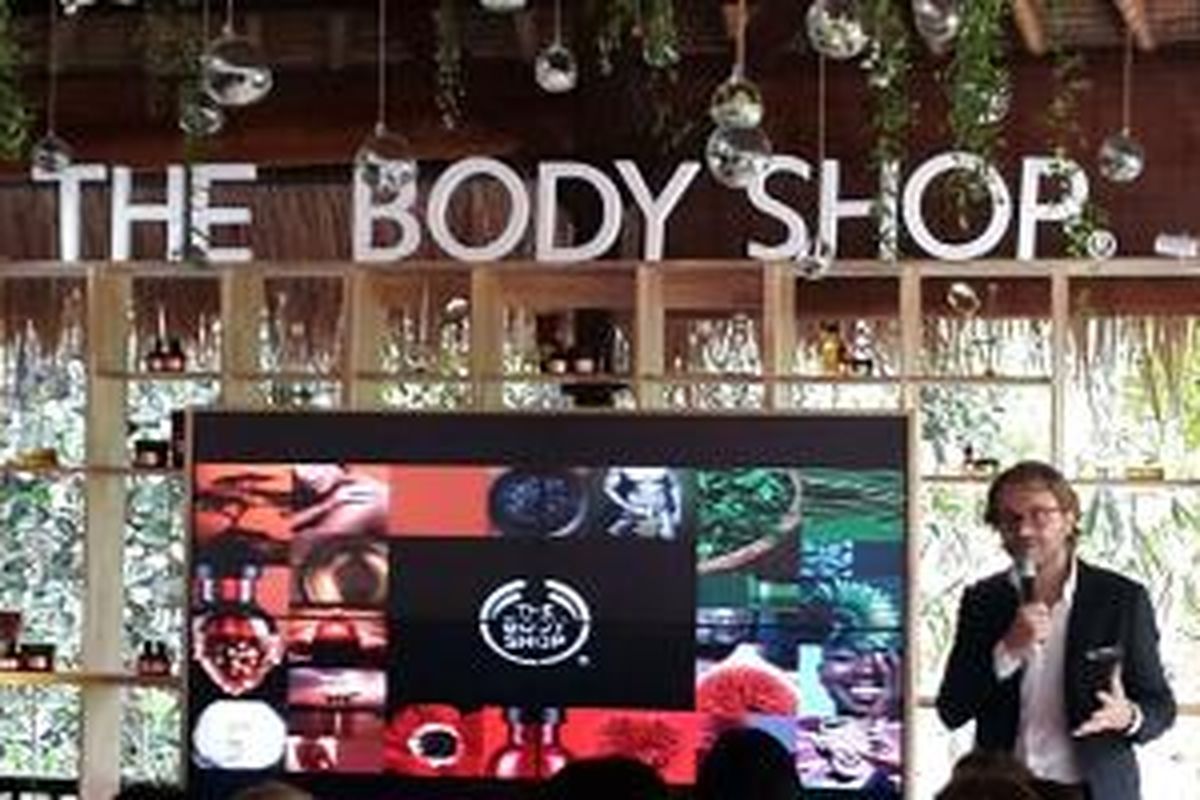 Acara International Media Product Showcase The Body Shop, di Hanging Garden, Ubud, Bali, Selasa (23/6/2015).