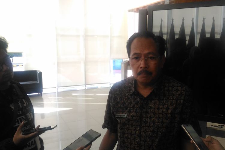 Deputi Bidang Pencegahan dan Kesiapsiagaan BNPB, Wisnu Widjaja, dalam konferensi pers di Gedung BNPB, Jakarta Timur, Jumat (31/5/2019). 