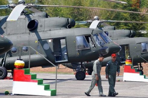 Pintu Helikopter TNI AD Jatuh Saat Latihan