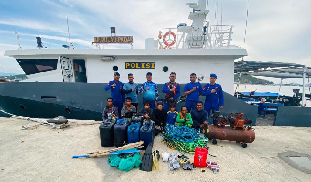 Polairud NTT Tangkap Pelaku Bom Ikan di Labuan Bajo