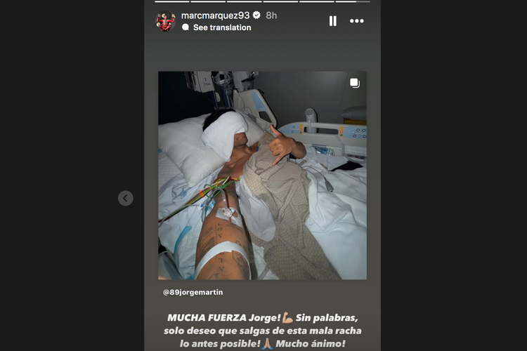 Pesan emosional Marc Marquez untuk Jorge Martin