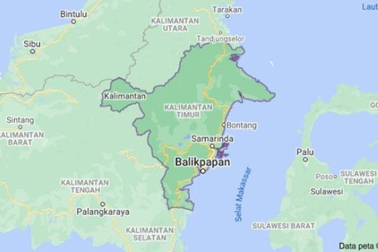 Peta Kalimantan Timur