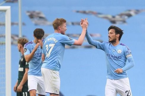 Man City Vs Newcastle, Guardiola Lempar Pujian untuk David Silva dan De Bruyne