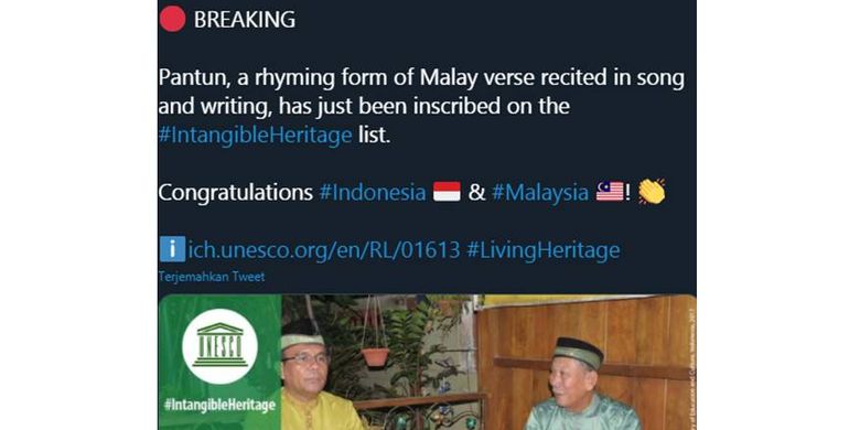 Unesco Designates Indonesian Pantun As An Intangible Cultural Heritage Halaman All Kompas Com