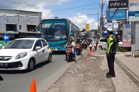 Antrean Kendaraan Arus Balik Terjadi di Gentong Tasikmalaya, Jalur Alternatif Singaparna Difungsikan