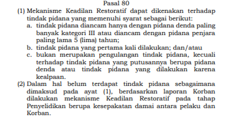 Tangkapan layar dokumen RUU KUHAP 18 November 2025 Pasal 80