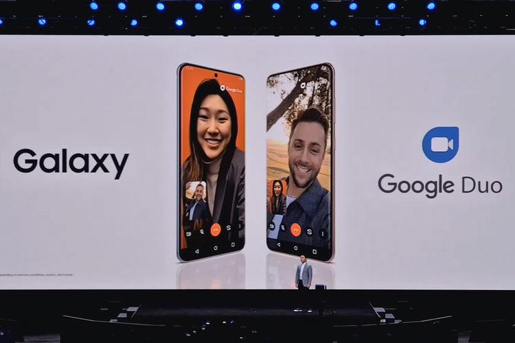 Kerja sama Samsung dan Google menyematkan Google Duo di dalam perangkat Galaxy S20 dan Galaxy Z Flip.