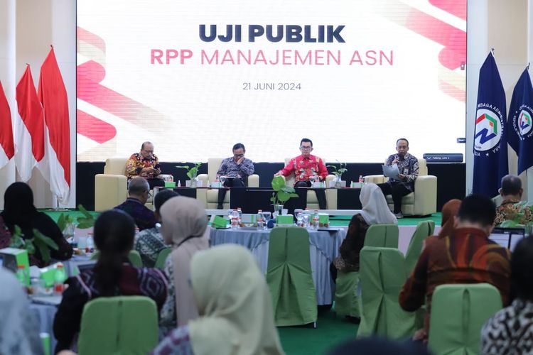 Uji Publik RPP Manajemen ASN di Jakarta, Jumat (21/6/2024).