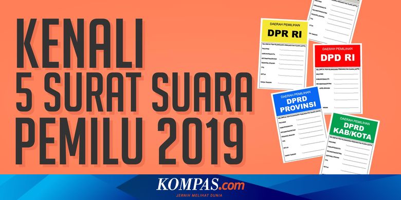 Infografik Kenali 5 Surat Suara Pemilu 2019