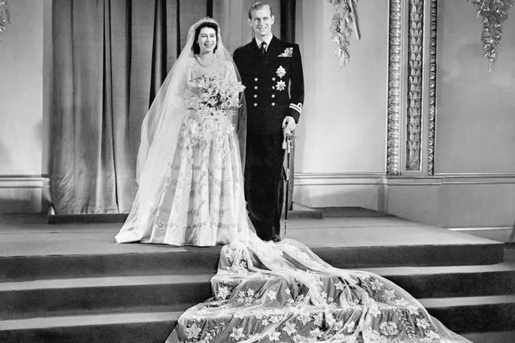 Pernikahan Putri Elizabeth dengan Philip Mountbatten.