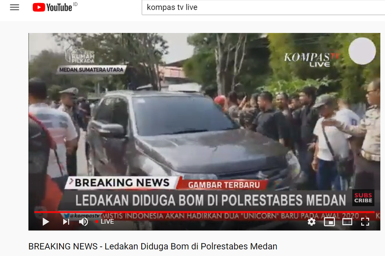 Ledakan diduga bom bunuh diri di Polrestabes Medan